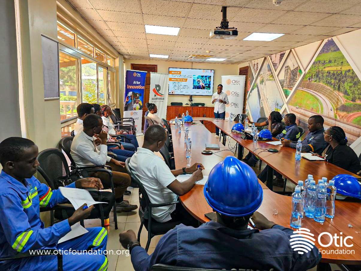 Otic Foundation team member leading an AI training session